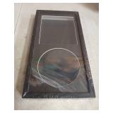 Sruchy CD Display Frame 13x7 Inch, Shatter-Resistant Solid Wood Case for Signed Discs & Albums, Wall Mount or Tabletop Music Decor with Plexi Glass, Idea Gift for Music Fans (Black) - Retail: $17