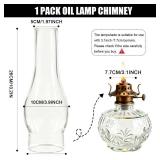 2.625 x 10Inch Clear Glass Lamp Chimney for Vintage and Antique Style Fixture Replacement Globes & Shades, Handblown Clear Glass Chimney Lamp Shade for Oil Lamps Wall Lamps Home Decor - Retail: $18