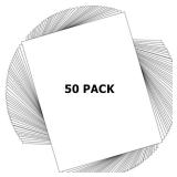 Yopay 50 Pack Uncut Picture Mat Backing Boards, 11 X 14in Both Sides White Backboard, Full Sheet Mat Board Center for Prints, Photos, Painting, Photography, Art & Craft, DIY - Retail: $30