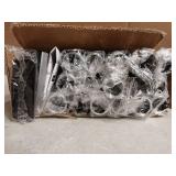 Extra Long Curtain Rods for Windows 120 to 240 Inches, Adjustable 1 Inch Black Curtain Rod for Outdoor Indoor, Modern Heavy Duty Drapery Rod, Room Divider 200 Inch Rods, All Metal, Easy Install - Reta