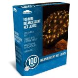 Joiedomi Christmas Net Lights,100 Warm White Net Lights for Indoor & Outdoor Decorations, Christmas Eve Night Decor, Christmas Tree, Bushes - Retail: $18