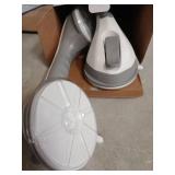 LEVERLOC Grab Bars for Bathtubs and Showers 2 Pack Suction Grab Bar, Heavy Duty 12 Inch Shower Handle Removable Bath Handrails for Seniors and Elderly, Bathroom Safety Grip No Drilling Waterproof Grey