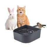 Namsan Heated Water Bowl for Cats Outdoor/Indoor, 1L Rabbit Thermal Bowls, Prevents Freezing, Hanging Heated Cage Bowl for Chicken, Birds, Small Dogs, Self-Assembly, Grey - Retail: $18