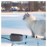 Namsan Heated Water Bowl for Cats Outdoor/Indoor, 1L Rabbit Thermal Bowls, Prevents Freezing, Hanging Heated Cage Bowl for Chicken, Birds, Small Dogs, Self-Assembly, Grey - Retail: $18