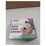Child Safety Door Knob Cover (4 Pack) Hard-to-Remove Dual-Lock Door Handle Covers for Kids - Reusable Baby Proof Door Knob Locks - Installs Easily, No Tools Needed (White) - Retail: $9