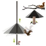 YINGYM Widened 19" Metal Squirrel Baffle for Bird Feeder Poles - Outside Baffle Guard, Weatherproof Outdoor Squirrel Proof Protector with Matte Black Finish (1 Pack) - Retail: $20