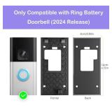 No-Drill Adhesive Video Doorbell Mount Compatible with Ring Battery Doorbell (2024 Release), Ring Doorbell Mounting Holder Bracket for Apartments Office Houses (1 Pack) - Retail: $10
