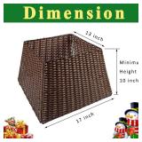 BAYN Christmas Tree Collar Skirt, Rattan Wicker Xmas Tree Collar Basket Ring Base Stand Cover for Christmas Decoration