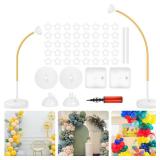 Balloon Arch Stand Kit 8.2ft and 5ft, Heavy Duty Base with Water Filling Bag, Bendable Half Arch Balloon Gold Frame - Suitable for Birthdays, Holiday Decorations and Other Indoor and Outdoor Parties.