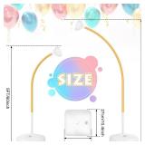 Balloon Arch Stand Kit 8.2ft and 5ft, Heavy Duty Base with Water Filling Bag, Bendable Half Arch Balloon Gold Frame - Suitable for Birthdays, Holiday Decorations and Other Indoor and Outdoor Parties.