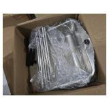 Yangbaga Dust Pans with Long Handle - 35" Heavy Duty Metal Upright Stand Up Dustpan - Long Handled Stand Up Dustpans - Best Dustpans for Home/Lobby/Shop/Garage/Yard