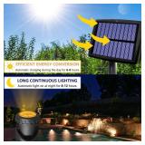 AVEKI Solar Pond Spotlights, 2 in 1 12 LED Solar Underwater Lights with Dual Head Waterproof Submarine Landscape Spotlight Security Lighting for Outdoor Patio Garden Fountain Pond