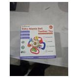 Baby Montessori Sensory Teething Toy - Safe, Multi-Functional BPA-Free Silicone Teether for Babies 0-12 Months - Teething Relief & Fun Play with Rattle - Perfect Baby Toys for Boys & Girls