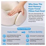 Gikezed Travel Pillows for Airplanes Ergonomic Memory Foam Neck Pillow for Travel - 360° Head & Neck Support for Sleeping on Flights, Cars, Trains & Office (Gray-2)