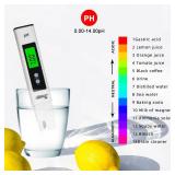 Divolight Digital PH Meter - High Accuracy Digital Water Quality Tester with 0-14 PH Measurement Range for Household Drinking, Pool and Aquarium with ATC