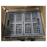 Nesmilers 3 Packs Plastic Collapsible Crates Folding Baskets Organizing Bin (32 L)