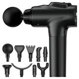 APHERMA Massage Gun, Muscle Massage Gun for Athletes Handheld Electric Deep Tissue Back Massager, Percussion Massage Device for Pain Relief with 30 Speed Levels 9 Heads Black