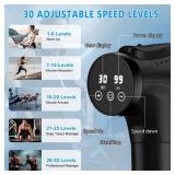 APHERMA Massage Gun, Muscle Massage Gun for Athletes Handheld Electric Deep Tissue Back Massager, Percussion Massage Device for Pain Relief with 30 Speed Levels 9 Heads Black