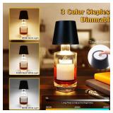 TGXCF Wireless Wine Bottle Light Head,LED Wireless Bottle Lamp with 3 Modes Light Dimming Pridola, Touch Control Wine Bottle for Any Bottle,Bedroom,Restaurant & Bar (Black 3 Colors, 2PCS)