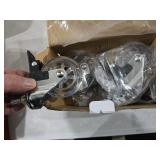 3 Inch Stem Caster Wheels, Threaded Stem Castors - Crystal Clear, 360 Degree Rotation, Soft Polyurethane - M8X25, Brake