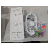 HAPPYCODE Rechargeable Electric Cat Teaser with Remote Interactive Door Clip Teaser for Cats, 2 Motion Modes (360° Spin & Irregular Jumping), Smart Auto Cat Toy for Exercise & Fun (Gray)