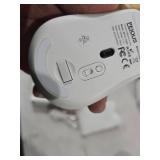 PEIOUS Wireless Mouse Jiggler - LED Wireless Mice with Build-in Mouse Mover, Rechargeable Moving Mouse for Laptop with Undetectable Random Movement Keeps Computers Awake - Silver