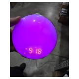 Wake Up Light Sunrise Alarm Clock for Kids, Heavy Sleepers, Bedroom, with Sunrise Simulation, Sleep Aid, Dual Alarms, FM Radio, Snooze, Nightlight, Daylight, 7 Colors, 7 Natural Sounds, Ideal for Gift