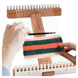 Savina Adjustable Tapestry Weaving Loom, Small Expandable 3.5in to 11.8in, Wooden Frame for Weaving Yarn, Art Projects, Ideal for Beginners & Advanced.