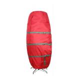 Sattiyrch Upright Christmas Tree Storage Bag,Fits Up to 7.5 ft Tall Artificial Tree,Heavy Duty 600D Canvas Red Christmas Tree Storage Container with Sleek Zipper and Durable Handles (7.5 FT)
