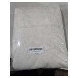 H.VERSAILTEX Linen Curtains Flax Linen Blended Curtain Panels for Living Room/Bedroom Semi Sheer Privacy Curtains 108 inch Length 2 Panels Set Nickel Grommet Window Drapes, Natural