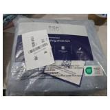 King Size 4 Piece Sheet Set - Comfy Breathable & Cooling Bed Sheets Set - Hotel Luxury Bedding for Women, Men, Kids, Teens, Boys & Girls - Deep Pockets, Soft & Wrinkle Free - Blue (Heathered Sheets)