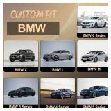 Joy Forserve Front Car Seat Covers for BMW,Leather Waterproof Seat Protector Custom Fit BMW X, i, and M Models, 3-8 Series, Including X5, 328i, etc,2 Pack,Gray