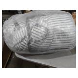 TISPLR Green Comforter Set Queen Size Soft Luxury Washed Microfiber Jacquard 3 Pieces Bedding Set, White Green Vertical Ticking Stripes Pattern Comforter with 2 Pillowcases Breathable Durable Comfy