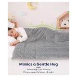 Kivik 3 lbs Weighted Blanket, Cooling Soft Minky Dotted Heavy Blankets Throw for Better Relaxing & Sleeping, Machine Washable, 36x48 Inches, Grey