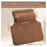 Colingmill Sherpa Fleece Lumbar Support Pillow with Headrest Recliner Memory Foam Lumbar Pillow Back Cushion for Chair Plush Cushion Thick Pad for Back Pain Car Sofa Chair Headrest Office Home