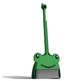 SCKTYZS Mini Broom with Dustpan for Boy I Kids Small Cleaning Set Combo Pretend Play I Toddler Kitchen Dress Up Toys-Frog Green