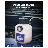 Orion Motor Tech Brake Bleeder Kit, 2.5L Pressure Brake Bleeder Set with 4.25\"x6.75\"Adapter, 2.6qt Manual Brake Fluid Extractor with 500mL Brake Bleeder Bottle Compatible with GMC Chrysler Dodge Jee