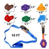 Youeon 18 Pcs Tree Climbing Holds with 6 Ratchet Straps, Outdoor Tree Climbing Kit, Outdoor, Backyard, Gym, Obstacle Course Training