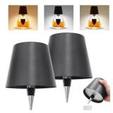 TGXCF Wireless Wine Bottle Light Head,LED Wireless Bottle Lamp with 3 Modes Light Dimming Pridola, Touch Control Wine Bottle for Any Bottle,Bedroom,Restaurant & Bar (Black 3 Colors, 2PCS)