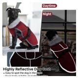 Lelepet Warm Dog Winter Coat Reflective Dog Jacket Fleece Vest Waterproof Windproof Cold Weather Coats with Adjustable Buckle Turtleneck Snowsuit for Small Medium Large Dogs,Rottweiler,Great Dane,XXXL