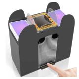 FEIERYA Automatic Card Shuffler 6 Deck,Battery-Operated Electric UNO Poker Shuffler,Playing Card Shuffler for Home Card Game,Travel
