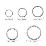 Swpeet 60 Pcs Assorted Multi-Purpose Metal Keychain Rings Split Keyrings Flat O Ring for Home Car Keys Attachments Keys Pendants - 20mm, 25mm, 30mm, 35 mm, 38 mm