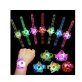 12 Pack LED Light Up Fidget Spinner Bracelets Party Favors for Kids 4-8 8-12, Glow in The Dark Party Supplies, Birthday Gifts, Treasure Box Toys, Goodie Bags Stuffers for Kids