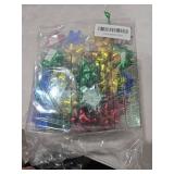 JOYIN Christmas 34 Pcs Bows and Ribbons Set, 4 Rolls of Curling Ribbons with 30 Pcs Bows, Gift Wrapping DIY for Holiday Crafts Decoration