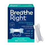 Breathe Right Nasal Strips | Extra Strength | Clear | For Sensitive Skin I Drug-Free Snoring Solution & Nasal Congestion Relief Caused by Colds & Allergies | 44 Count (Packaging May Vary)