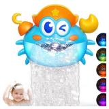 Bath Toys,Light Up Baby Bath Toys Bath Bubble Machine with Colourful RGB Light Great Birthday for Toddler Boys and Girls Tub Toy for Kids Ages 1-3 4-8