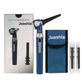 Jeashia Pocket Veterinary LED Otoscope - Pet Ear Scope with Light for Dogs & Cats, 6 Disposable Tips (4/6/9mm), Portable Ear Infection Detector (Blue)