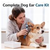 Jeashia Pocket Veterinary LED Otoscope - Pet Ear Scope with Light for Dogs & Cats, 6 Disposable Tips (4/6/9mm), Portable Ear Infection Detector (Blue)