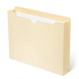 Blue Summit Supplies 1 Inch File Jacket Expansion, Pocket File Folders Letter Size Expanding 1 inch for Documents, Reinforced Straight Cut Tab, 1 in Expandable Folders, Letter Size, 50 Pack, Manila