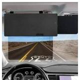 Veharvim Sun Visor Extender for Car with 2 Side Sunshade, Polarized UV400 Visor Extender Attachment for Car Visor with PC Lens,Anti-Glare for Safe Driving (1 Side Panel)